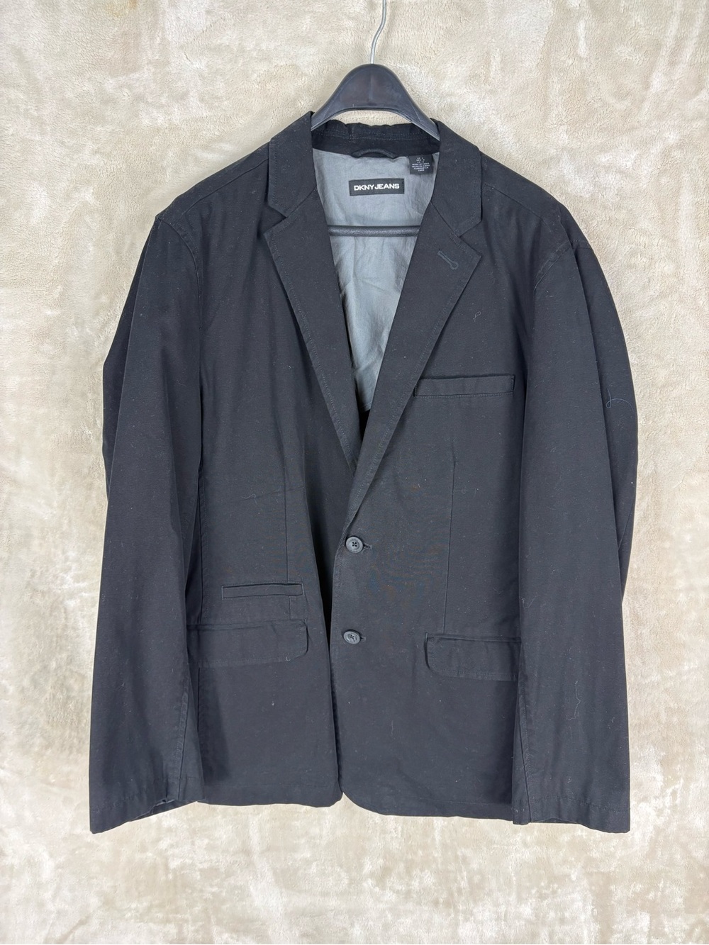 DKNY Jeans Men's Black Two-Button Blazer